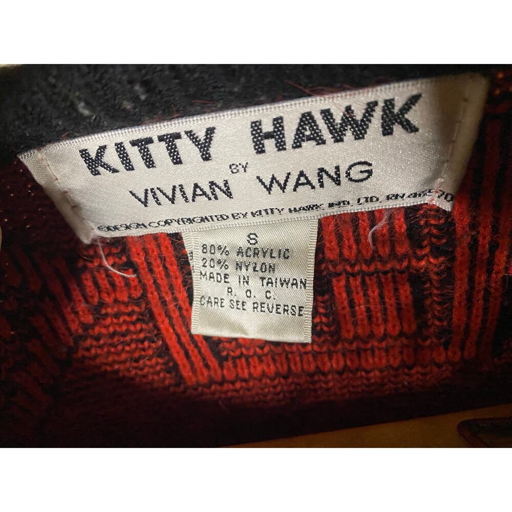 Vintage Kitty Hawk Vivian Wang sweater fun colorful jewels size small - Picture 3 of 4